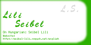 lili seibel business card